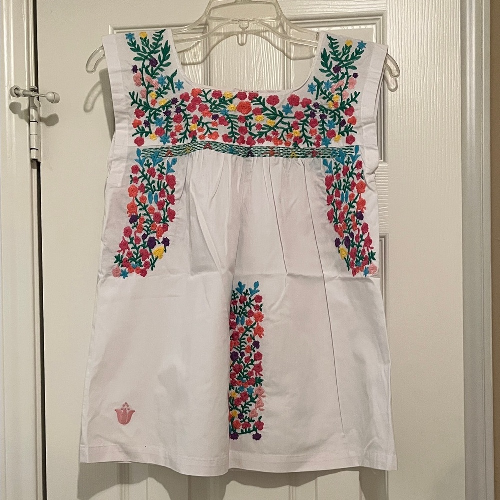 The Impeccable Pig Kids Floral Embroidered Top